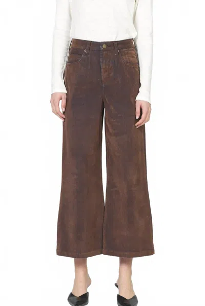 Dear John Denim Audrey Wide Leg Jean In Bison In Brown
