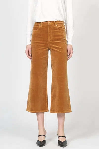 Dear John Denim Audrey Wide Leg Jean In Cashew In Multi