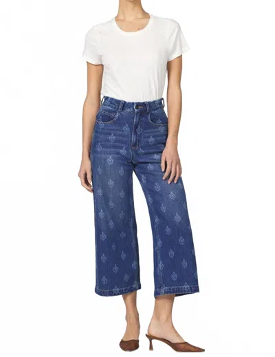 Dear John Denim Audrey Wide Leg Jean In Tulip Crest In Blue