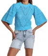 DEAR JOHN DENIM BAILEY SWEATER IN TURQUOISE