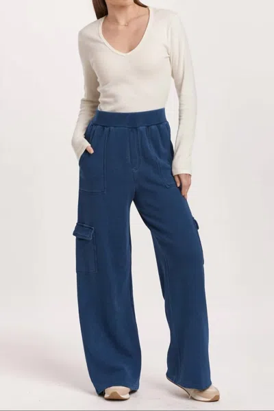 Dear John Denim Becca Wide Leg Pants In Dark Indigo In Blue