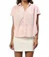 Dear John Denim Beck Button-up Front Top In Sepia Rose In Pink