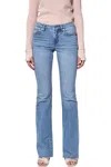 Dear John Denim Bella Rose Mid Rise Flare Jeans In Light Denim In Blue