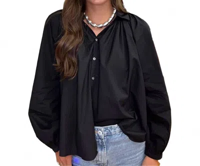 Dear John Denim Benedict Button-up Top In Black