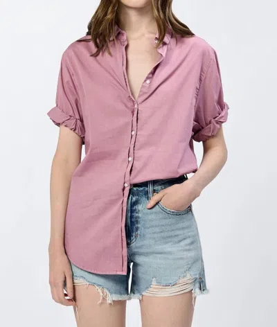 Dear John Denim Benning Short Sleeve Poplin Shirt In Lilas