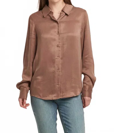 Dear John Denim Birdie Long Sleeve Button Down Shirt In Pecan Pie In Multi