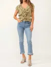 Dear John Denim Blair Mid Rise Straight Leg Jeans In Light Denim In Blue