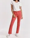 Dear John Denim Blaire Straight High Rise Jean In Viva Magenta In Red