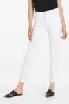 Dear John Denim Blaire High Rise Ankle Slim Straight Jeans In White In White