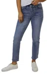 Dear John Denim Blaire High Rise Slim Straight Jean In Urban Bay In Blue