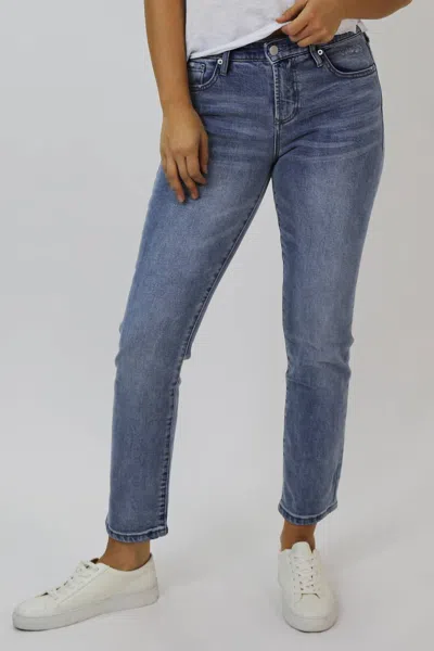 Dear John Denim Blaire High Rise Straight Jeans In Urban Bay