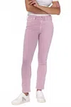 Dear John Denim Blaire Mid-rise Slim Straight Jeans In Lilas In Purple