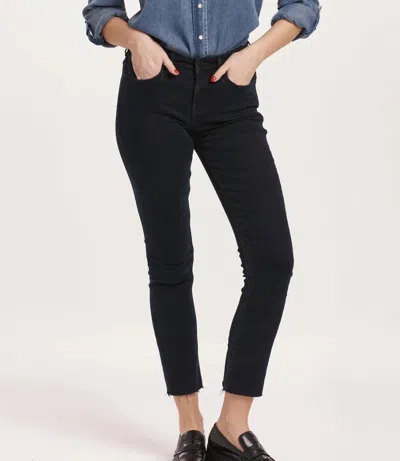 Dear John Denim Blaire Mid Rise Slim Straight Jeans In Yorkville In Black