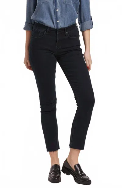 Dear John Denim Blaire Mid Rise Slim Straight Jeans In Yorkville In Black