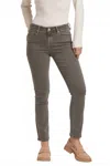 Dear John Denim Blaire Mid Rise Straight Leg Jeans In Graphite In Brown