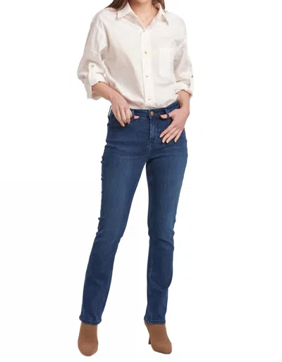 Dear John Denim Blaire Slim Fit Hi-rise Pants In Violet Blue In Multi