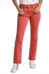 Dear John Denim Blaire Straight High Rise Jean In Viva Magenta In Red