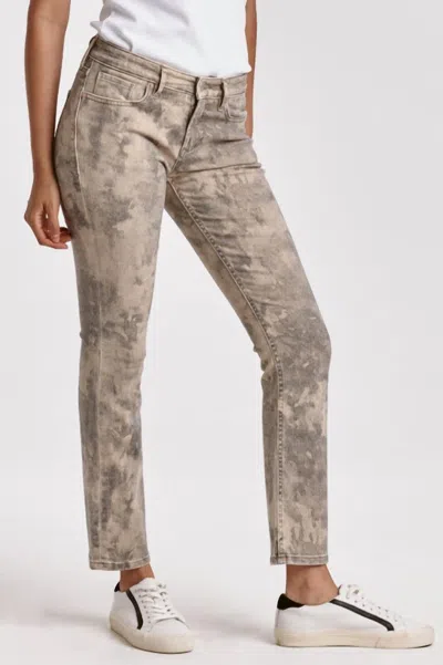 Dear John Denim Blaire High Rise Slim Jean In Multi Print In Brown
