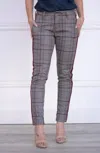 Dear John Denim Blaire Trouser In Plaid Navy In Multi