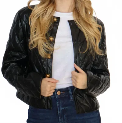 Dear John Denim Bonheur Quilted Jacket In Black