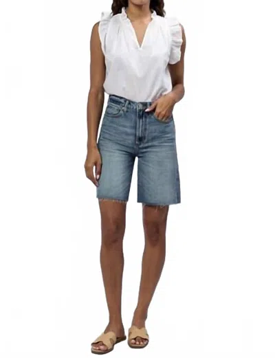 Dear John Denim Boyfriend Denim Shorts In Waveline In Blue