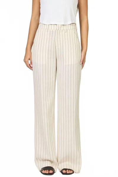 Dear John Denim Brandy Mid Rise Trousers In Creamy Black In Multi