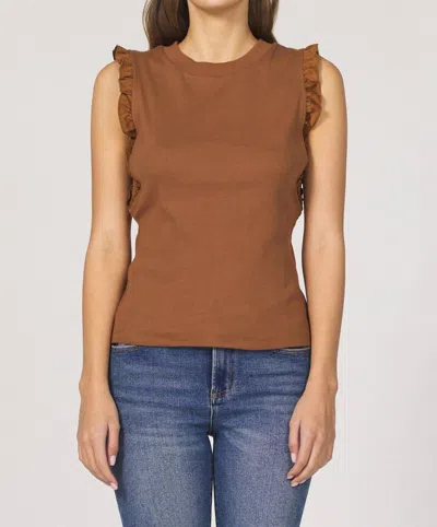 DEAR JOHN DENIM BRIDGETTE TOP IN CAPPUCCINO