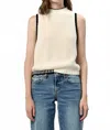 Dear John Denim Birna Sleeveless Sweater In Cream In White