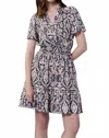 Dear John Denim Bristol Tiered Flutter Dress In Multi Color In Blue
