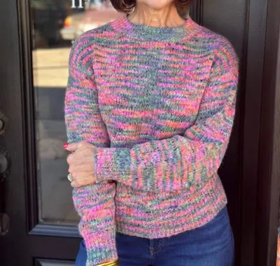 Dear John Denim Britney Winter Party Sweater In Pink/multi