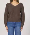 Dear John Denim Camilla V-neck Sweater In Cappuccino In Brown