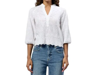 Dear John Denim Carmelita Novelty Top In White