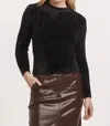 Dear John Denim Carrey Crewneck Sleeveless Fitted Sweater In Black In Black