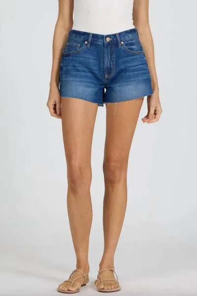 Dear John Denim Carrie Denim Shorts In Surf In Blue
