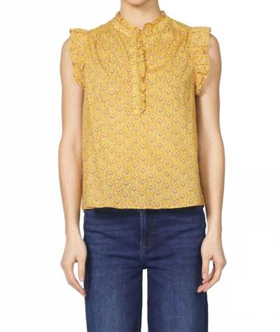 Dear John Denim Chatra Blouse In Marigold Calico In Yellow