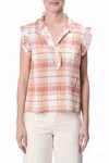 Dear John Denim Chatra Ruffle Top In Picnic Plaid In Pink