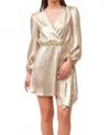Dear John Denim Chiara Mini Dress In Gold In Gray