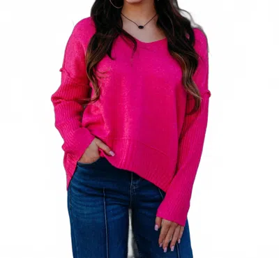 Dear John Denim Clarette Sweater In Hot Pink