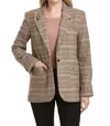 Dear John Denim Clyde Plaid Blazer In Umber In Multi