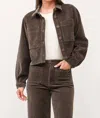 Dear John Denim Cropped Gina Jacket In Dark Olive