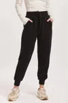 Dear John Denim Dahlia High Rise Ankle Jogger Pants In Black In Black