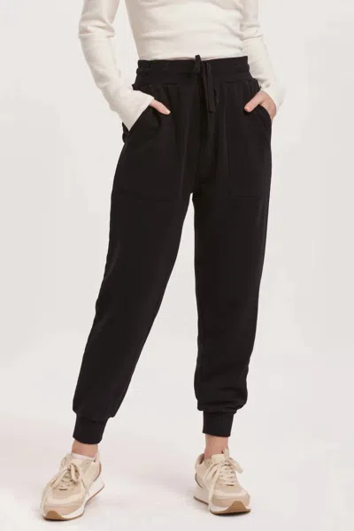 Dear John Denim Dahlia High Rise Ankle Jogger Pants In Black