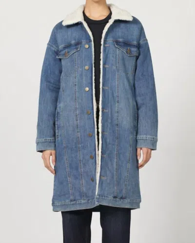Dear John Denim Dallas Long Jacket In Pool Wave In Blue
