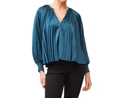 Dear John Denim Deletta Top Blouse In Deep Teal In Blue