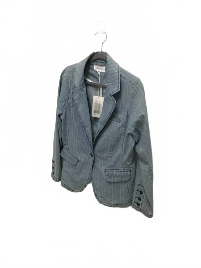 Dear John Denim Denim Stripe Blazer In Gray