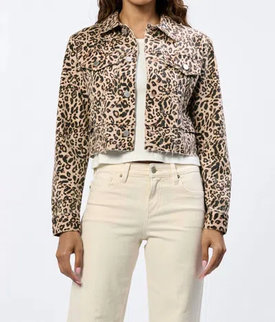 Dear John Denim Diane Novelty Jacket In Leopard Safari In Neutral
