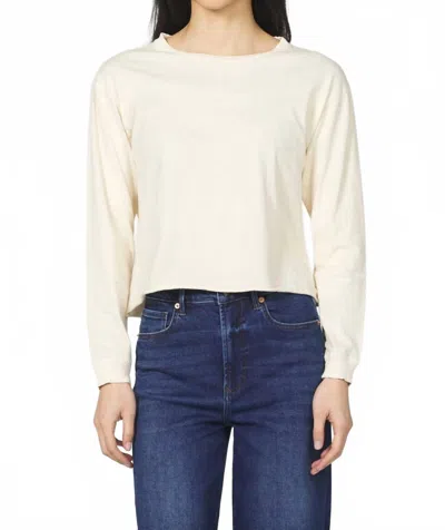 Dear John Denim Dumont Long Sleeve Tee In Oatmeal In White