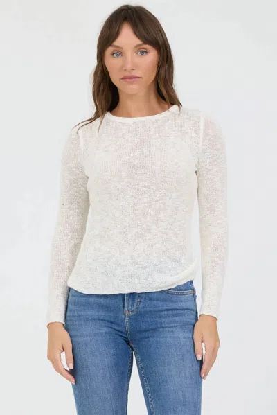 Dear John Denim Edina Lightweight Knit Top In Off White