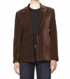 Dear John Denim Effie Cord Blazer In Cappuccino In Brown