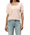 Dear John Denim Eline Puff Sleeves Top In Sepia Rose In Multi